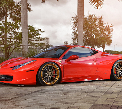 Фото дисков Strasse Wheels SV1 Deep Concave FS на Ferrari 458