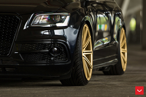 Фото дисков Vossen CV4 Сатиновое золото на Audi Q5 (8R)