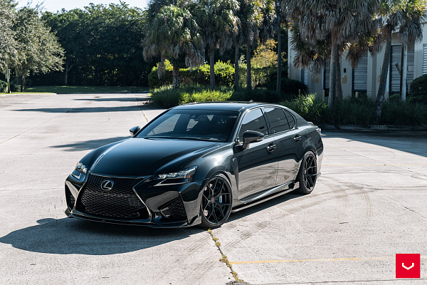 Фото дисков Vossen HF-5 Черный сатин на Lexus GS IV