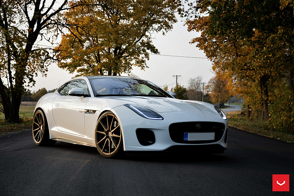 Фото дисков Vossen HF-3 Сатиновая бронза на Jaguar F-Type