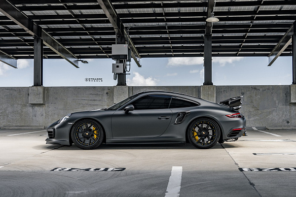 Фото дисков Strasse Wheels SM5RT Deep Concave Duoblock Черный сатин на Porsche 911 VII
