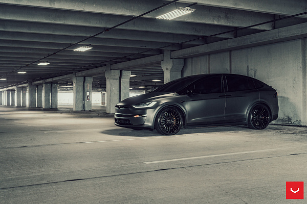 Фото дисков Vossen HF-8 Черный глянец на Tesla Model X