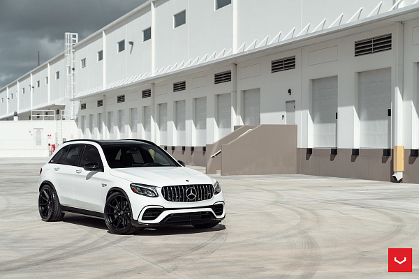 Фото дисков Vossen HF-3 Черный сатин на Mercedes-Benz GLC (X253, C253)