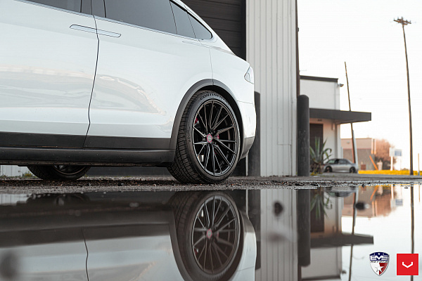 Фото дисков Vossen HF-4T Черный сатин на Tesla Model X