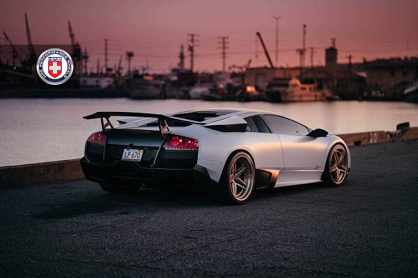 Фото дисков HRE S107 Сатиновое золото на Lamborghini Murcielago