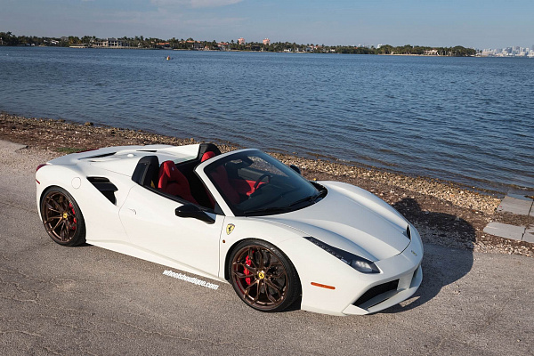 Фото дисков HRE P201 Глянцевая бронза на Ferrari 488