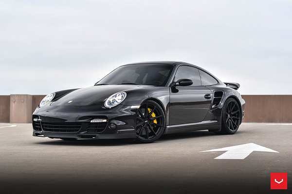 Фото дисков Vossen HF-3 Черный сатин на Porsche 911 VI