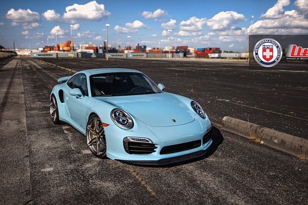 Фото дисков HRE P106 Сатиновый темный лак на Porsche 911 VII