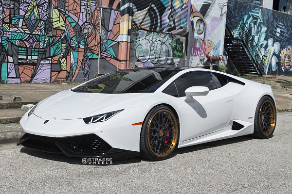 Фото дисков Strasse Wheels SV10M Deep Concave FS Другой цвет на Lamborghini Huracan