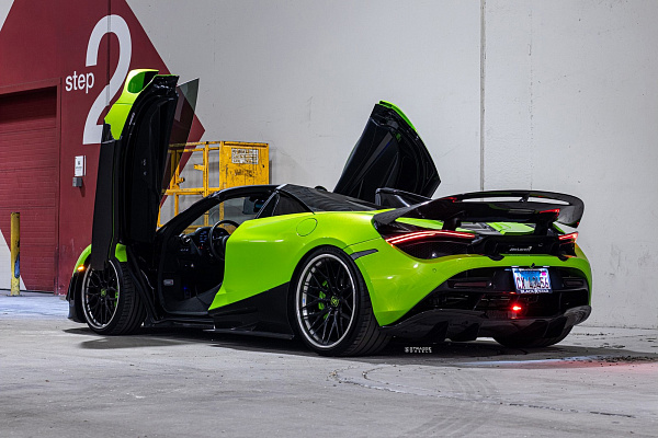 Фото дисков Strasse Wheels SV10M Deep Concave FS Черный глянец на McLaren 720S