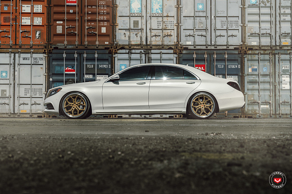 Фото дисков Vossen EVO-3 (3-Piece) Сатиновое золото на Mercedes-Benz S-Class (W222, C217)