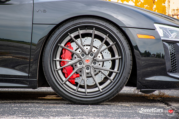 Фото дисков Vossen M-X4T (3-Piece) Глянцевый темный лак на Audi R8 (4S)