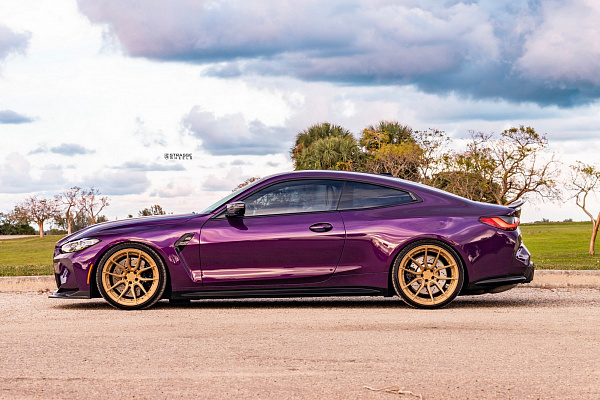 Фото дисков Strasse Wheels SV5 Deep Concave Duoblock Сатиновое золото на BMW 4/M4 (G22/G82)