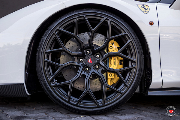Фото дисков Vossen S17-01 Черный сатин на Ferrari 488