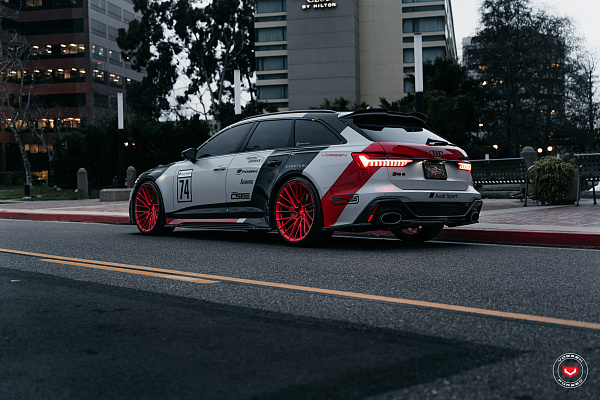 Фото дисков Vossen EVO-6TR Красный сатин на Audi A/RS 6 (C8)