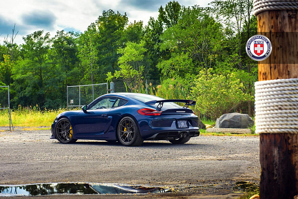 Фото дисков HRE P101 Сатиновая бронза на Porsche Cayman II
