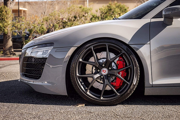 Фото дисков HRE P101 Черный сатин на Audi R8 (Typ 42)