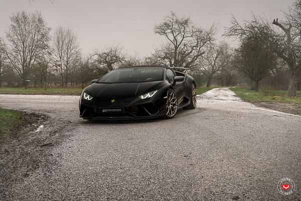 Фото дисков Vossen S17-01 Глянцевое темное золото на Lamborghini Huracan