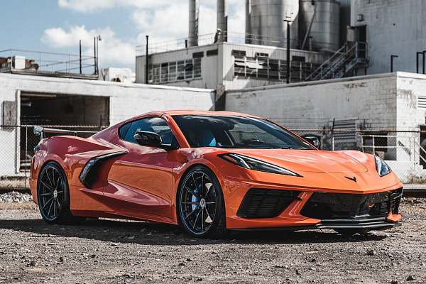 Фото дисков Brixton Forged R11-R Черный сатин на Chevrolet Corvette C8
