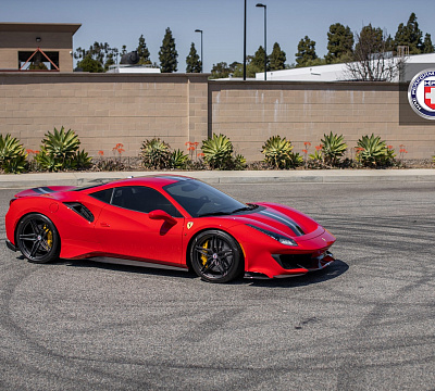 Фото дисков HRE P107SC на Ferrari 488