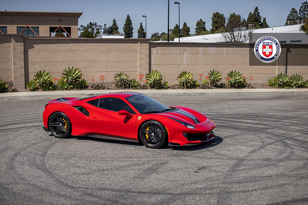 Фото дисков HRE P107SC Черный сатин на Ferrari 488