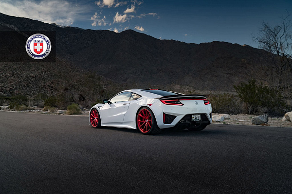 Фото дисков HRE P204 Красный сатин на Acura NSX II
