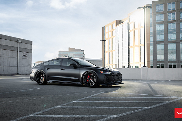 Фото дисков Vossen HF-5 Черный сатин на Audi A/RS 7 (4K)