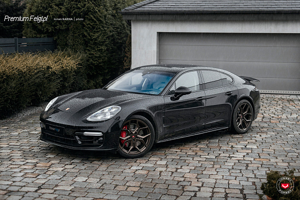 Фото дисков Vossen EVO-3 Сатиновая бронза на Porsche Panamera II