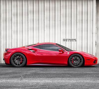 Фото дисков Strasse Wheels SV1 Deep Concave Monoblock на Ferrari 488