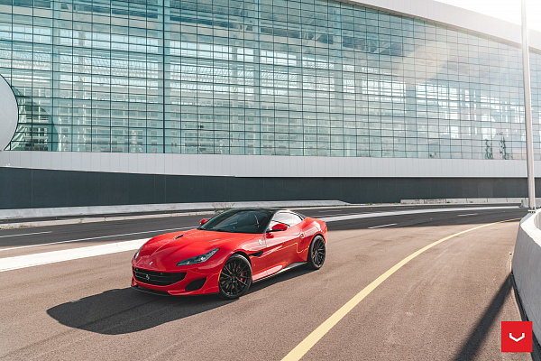 Фото дисков Vossen HF-4T Черный глянец на Ferrari Portofino