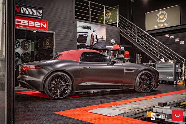 Фото дисков Vossen HF-3 Черный глянец на Jaguar F-Type