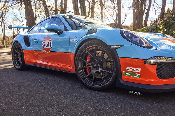 Фото дисков Strasse Wheels SM5R Deep Concave Duoblock Сатиновый темный лак на Porsche 911 VII
