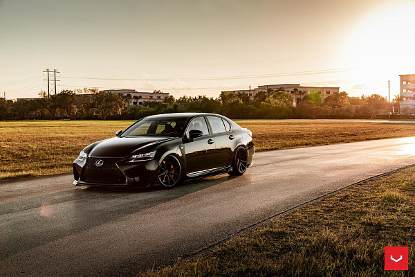 Фото дисков Vossen HF-3 Черный сатин на Lexus GS IV