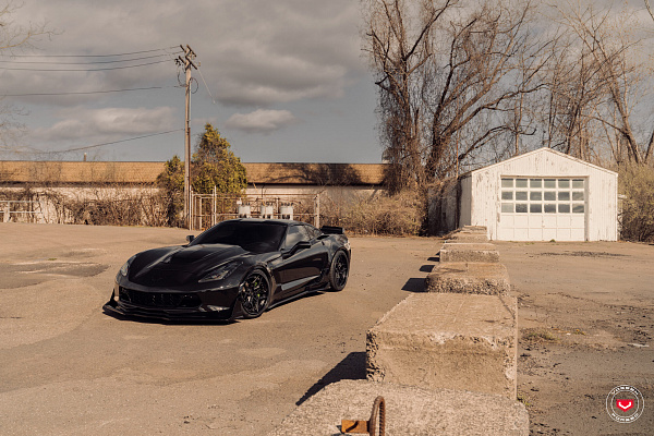 Фото дисков Vossen EVO-4R (3-Piece) Черный сатин на Chevrolet Corvette C7