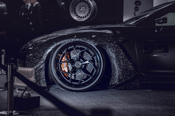 Фото дисков Brixton Forged PF5 Черный сатин на Nissan GT-R