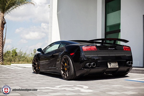 Фото дисков HRE P101 Сатиновая бронза на Lamborghini Gallardo