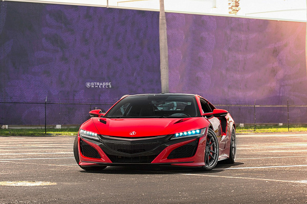 Фото дисков Strasse Wheels SV1 Deep Concave FS Сатиновый темный лак на Acura NSX II