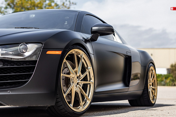Фото дисков Anrky AN13 Глянцевое золото на Audi R8 (Typ 42)
