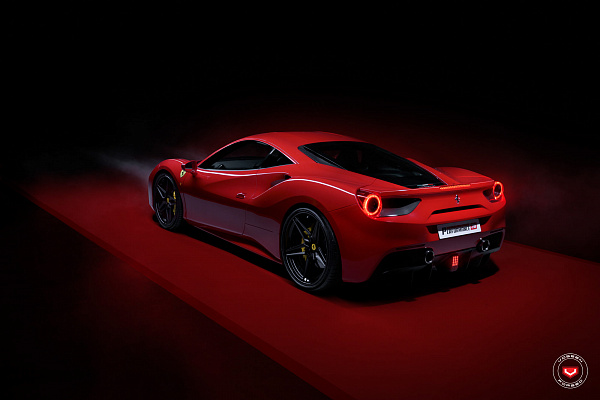 Фото дисков Vossen EVO-1 (3-Piece) Черный сатин на Ferrari 488