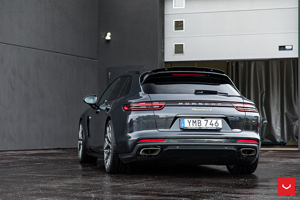 Фото дисков Vossen HF-2 Сатиновый графит на Porsche Panamera II
