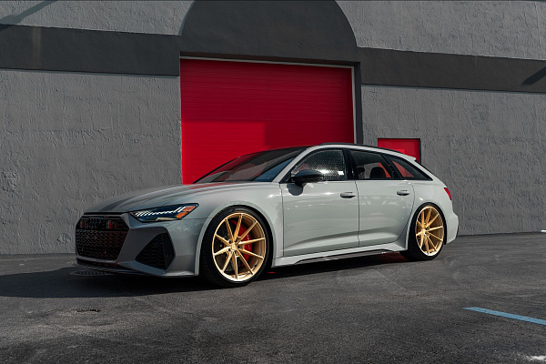 Фото дисков Anrky AN18 Сатиновое золото на Audi A/RS 6 (C8)