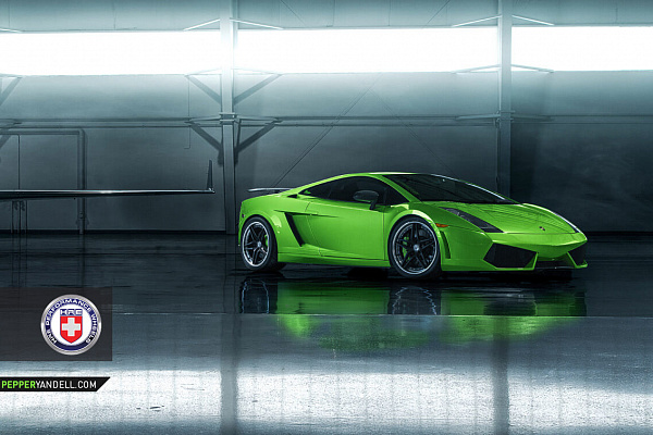 Фото дисков HRE S107 Черный сатин на Lamborghini Gallardo