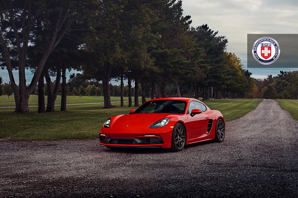 Фото дисков HRE RC104 Черный сатин на Porsche Cayman II