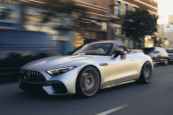 Фото дисков Brixton Forged RS01 Серебро на Mercedes-Benz SL (R232)