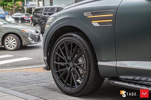 Фото дисков Vossen HF-4T Черный сатин на Genesis GV80