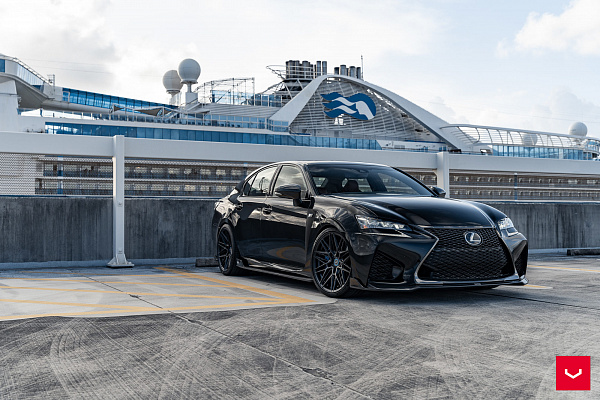 Фото дисков Vossen HF-7 Черный сатин на Lexus GS IV