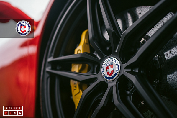 Фото дисков HRE P107SC Черный сатин на Ferrari 488