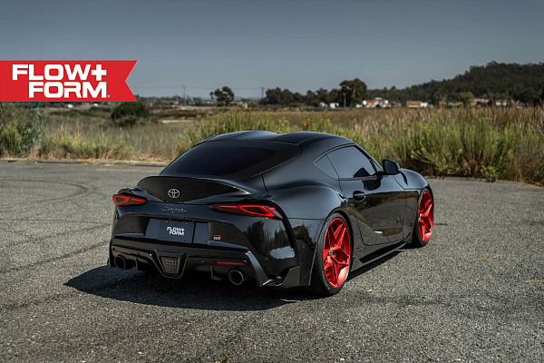 Фото дисков HRE FF11 Красный сатин на Toyota Supra A90