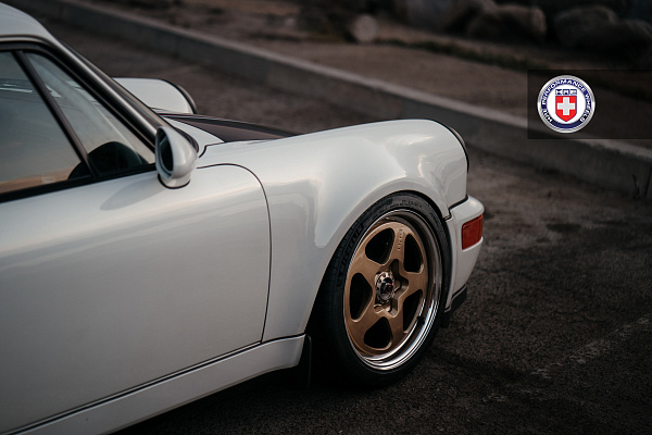 Фото дисков HRE 527 Глянцевое темное золото на Porsche 911 III