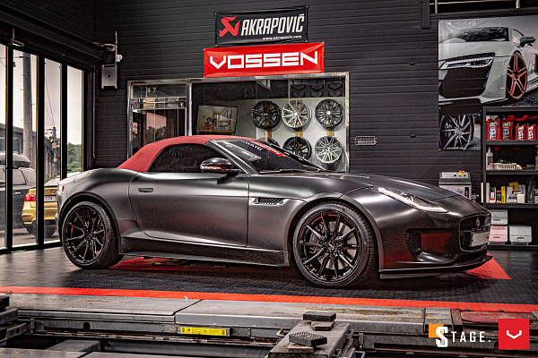 Фото дисков Vossen HF-3 Черный глянец на Jaguar F-Type